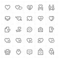 Icon set Ã¢â¬â heart outline stroke